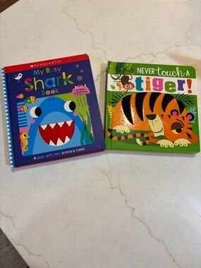 Scholastic 'My Busy Shark' and 'Never Touch a Tiger' Sensory Board Books